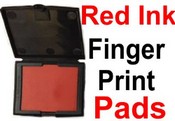 ERKOON 2 PCS Thumbprint Ink Pads, Fingerprint Ink Pads - Red Ink