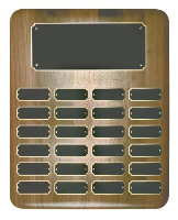 9" x 12" Recognition Pocket 12 Plate Perpetual Plaque