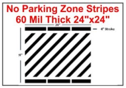 Nmc Pms42 Parking Lot Stencil 24x4 - No Parking