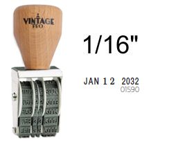 Vintage Pro Date Stamp With Full Year - 1/16" Bands